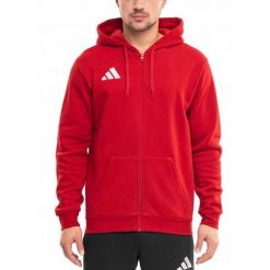 Bluza Męska adidas Entrada 26 z Kapturem Rozsuwana Sportowa Bawełniana XL. Czerwone bluzy sportowe męskie Adidas, bez wzorów, z bawełny, sportowe, bez kołnierzyka, bez ramiączek. Za 147.00 zł.