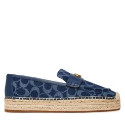 Espadryle Coach. Niebieskie espadryle damskie Coach, bez wzorów, bez obcasa. Za 519.99 zł.