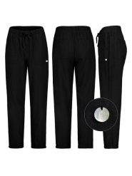 Eight2Nine Spodnie w kolorze czarnym rozmiar: S. Czarne spodnie materiałowe damskie Eight2Nine, bez wzorów, z materiału, z podwyższonym stanem. Za 126.45 zł.