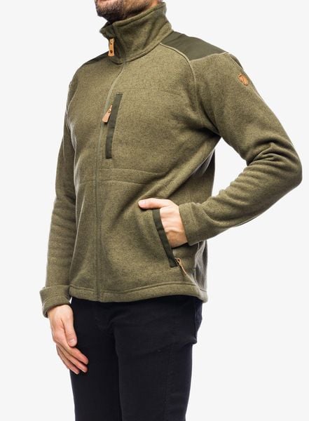 Bluza turystyczna męska Fjallraven Buck Fleece. Zielone bluzy z kapturem męskie Fjällräven, l, z materiału. Za 698.49 zł.