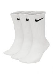 Skarpetki Unisex Adult Everyday Cushioned Crew (zestaw 3 Sztuk). Białe skarpetki męskie Nike, bez wzorów, z bawełny. Za 177.99 zł.