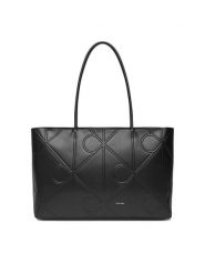 Calvin Klein Torebka LV04F3196G Czarny. Czarne torebki klasyczne damskie CALVIN KLEIN, bez wzorów, ze skóry, bez dodatków. Za 879.99 zł.