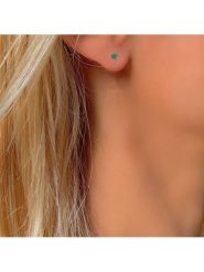 DIA DIAMONDS Pozłacane kolczyki-wkrętki ze szmaragdami rozmiar: onesize. Zielone kolczyki damskie DIA DIAMONDS, z szmaragdem, pozłacane. Za 137.42 zł.