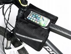 Torba rowerowa sakwa saszetka uchwyt rowerowy na telefon DUNLOP. Czarne torebki klasyczne damskie Dunlop, z aplikacjami, z materiału, zdobione, bez dodatków. Za 55.00 zł.