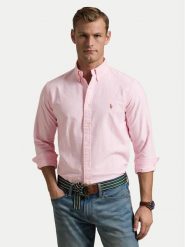 Polo Ralph Lauren Koszula 710953704001 Różowy Slim Fit. Czerwone koszule męskie Polo Ralph Lauren, m, bez wzorów, z bawełny, bez kołnierzyka, bez ramiączek. Za 689.99 zł.