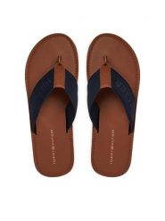 Tommy Hilfiger Japonki Jacquard Logo FM0FM05808 Granatowy. Niebieskie klapki i japonki męskie Tommy Hilfiger, z materiału. Za 229.99 zł.