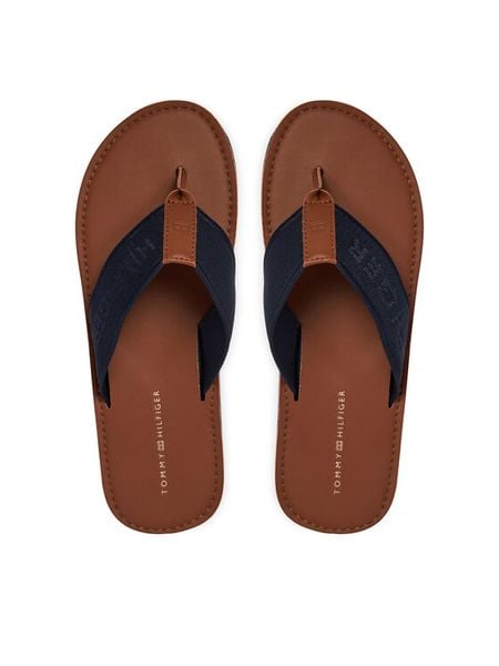 Tommy Hilfiger Japonki Jacquard Logo FM0FM05808 Granatowy. Niebieskie klapki i japonki męskie Tommy Hilfiger, z materiału. Za 206.99 zł.