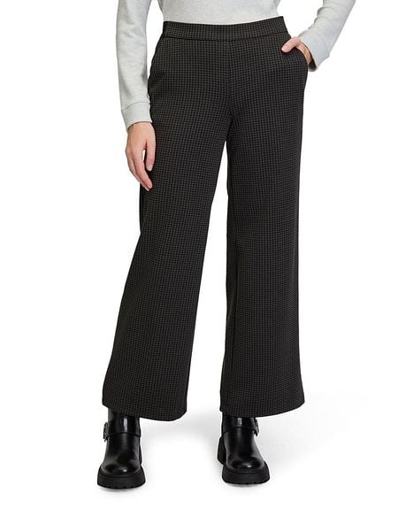 CARTOON Spodnie w kolorze czarno-antracytowym rozmiar: 44. Czarne spodnie materiałowe damskie Cartoon, bez wzorów, z materiału. Za 96.14 zł.