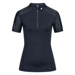 Kurtka jeździecka techniczna z zamkiem dla kobiet ELT Nancy. Niebieskie kurtki damskie ELT, na lato, l, bez wzorów, z elastanu, bez kaptura. Za 229.00 zł.