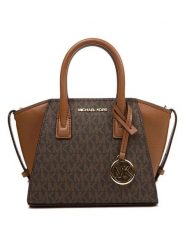 Michael Kors Torebka w kolorze ciemnobrązowym - 23 x 16 x 9 cm rozmiar: onesize. Brązowe torebki klasyczne damskie Michael Kors, bez wzorów, z materiału, bez dodatków. Za 630.99 zł.