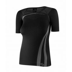 Koszulka damska z krótkim rękawem Brubeck INSPIRATION. Czarne bielizna termoaktywna damska Brubeck, uniwersalny, bez wzorów, z elastanu. W wyprzedaży za 59.49 zł.