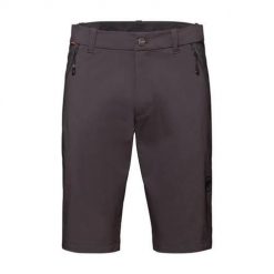 Spodnie trekkingowe męskie Mammut 10230012000150. Czarne szorty męskie Mammut, bez wzorów, z materiału, sportowe. Za 472.00 zł.