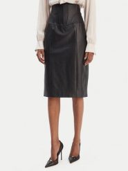 Bardot Spódnica z imitacji skóry Henley 60225SB Czarny Slim Fit. Czarne spódniczki damskie BARDOT, bez wzorów, ze skóry. Za 489.99 zł.