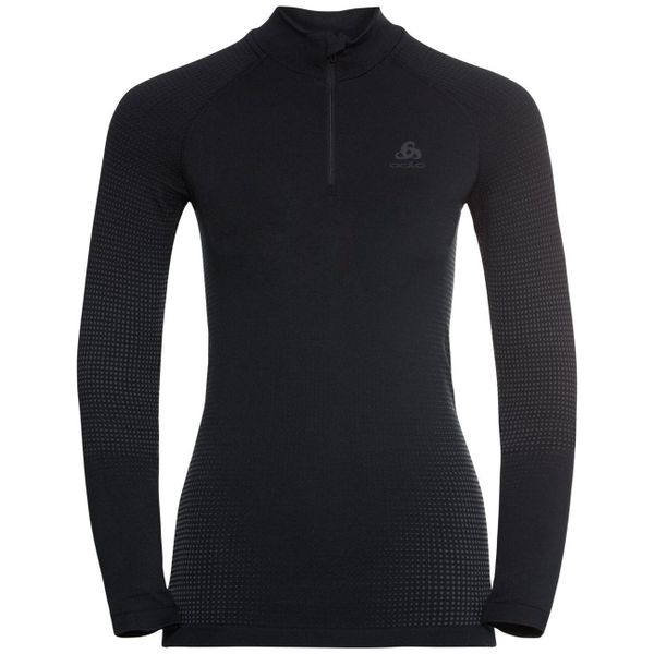Koszulka termoaktywna damska ODLO Performance Warm half-zip turtelneck top. Czarne bielizna termoaktywna damska Odlo, l, bez wzorów. Za 459.99 zł.