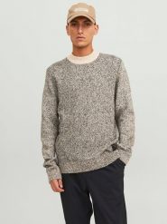 Jack & Jones Sweter w kolorze beżowym rozmiar: L. Brązowe swetry męskie Jack & Jones, l, bez wzorów, bez kołnierzyka. Za 86.99 zł.