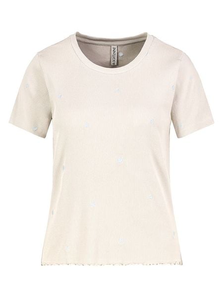 Eight2Nine Koszulka w kolorze beżowym rozmiar: XL. Brązowe bluzki damskie Eight2Nine, xl, bez wzorów, prążkowane, bez kołnierzyka, bez ramiączek. Za 75.34 zł.