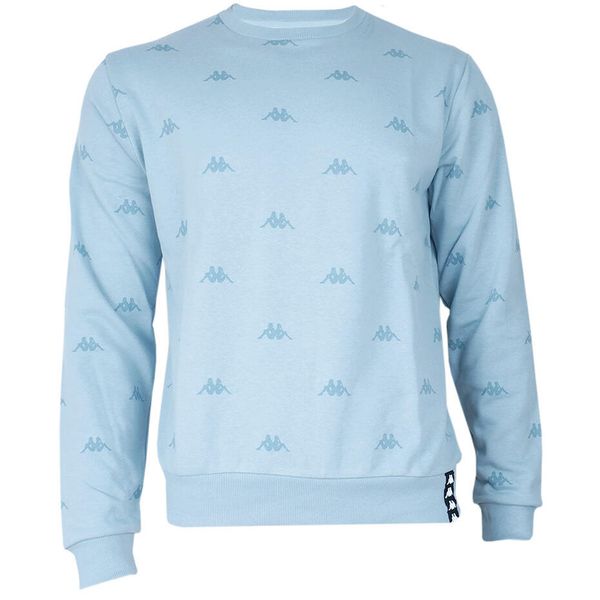 Bluza męska Kappa Iver niebieska. Niebieskie bluzy bez kaptura męskie Kappa, m, z dresówki. Za 205.00 zł.