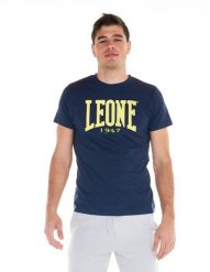 Sportowa koszulka męska Fluo z dużym logo. Niebieskie t-shirty sportowe męskie LEONE 1947 APPAREL, l, z bawełny, bez ramiączek, na fitness i siłownię. Za 42.06 zł.