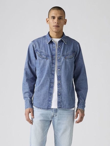 Levi's Koszula dżinsowa w kolorze błękitnym rozmiar: L. Niebieskie koszule męskie Levi's, l, bez wzorów, z bawełny, bez kołnierzyka, bez ramiączek. Za 170.47 zł.
