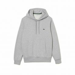 Bluza z kapturem Męska Lacoste Jasnoszary. Szare bluzy z kapturem męskie Lacoste, m, z bawełny. Za 481.20 zł.