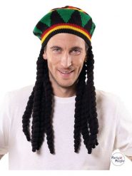 Party x People Czapka kostiumowa "Reggae" w kolorze czarnym ze wzorem rozmiar: onesize. Czarne czapki męskie Party x People, bez wzorów. Za 39.99 zł.