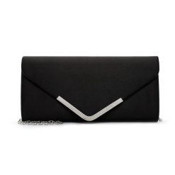 Tamaris Kopertówka TAS Amalia Kopertówki 1 ct Czarny Damski. Czarne torebki wieczorowe Tamaris, z aplikacjami, z materiału, eleganckie, bez kołnierzyka, bez ramiączek. Za 131.99 zł.