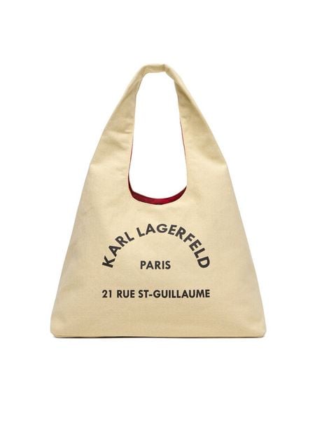 KARL LAGERFELD Torebka B1W50015 Beżowy. Brązowe torebki klasyczne damskie Karl Lagerfeld, bez wzorów, z materiału, bez dodatków. Za 389.99 zł.