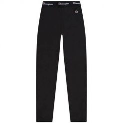 Spodnie sportowe damskie Champion Wmns Script Logo Waist Zip Detail. Czarne spodnie dresowe damskie CHAMPION, m, z dresówki. Za 175.00 zł.