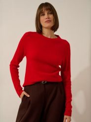 Just Cashmere Kaszmirowy sweter "Jane" w kolorze czerwonym rozmiar: M. Czerwone swetry klasyczne damskie Just Cashmere, m, z kaszmiru, bez kołnierzyka. Za 326.99 zł.