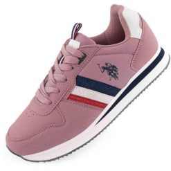 Stylowe Trampki Damskie U.S. Polo Assn. - Rozmiar 37. Czerwone trampki i tenisówki damskie U.S. Polo Assn., bez wzorów, ze skóry ekologicznej. Za 271.99 zł.