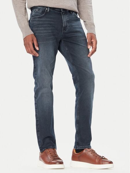 BOSS Jeansy 50568841 Granatowy Slim Fit. Niebieskie jeansy męskie Boss. Za 749.99 zł.