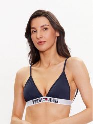 Tommy Jeans Góra od bikini UW0UW04079 Granatowy. Niebieskie bikini damskie Tommy Jeans, bez wzorów. Za 229.99 zł.
