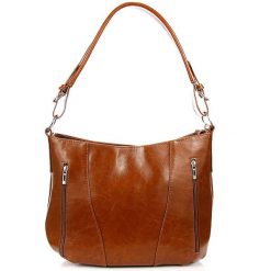 Torebka damska skórzana DAN-A T296 camel. Brązowe torebki klasyczne damskie DAN-A, bez wzorów, ze skóry, bez dodatków. Za 349.99 zł.