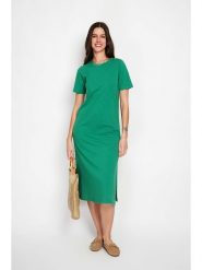 William de Faye Sukienka w kolorze zielonym rozmiar: 42. Zielone sukienki damskie William De Faye, bez wzorów, klasyczne, bez kołnierzyka, bez ramiączek, midi. Za 117.73 zł.