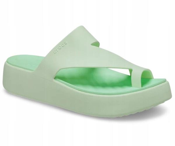 Klapki Dla Dorosłych Crocs Getaway Platform Toe Loop. Zielone klapki i japonki męskie Crocs, z materiału. Za 159.99 zł.