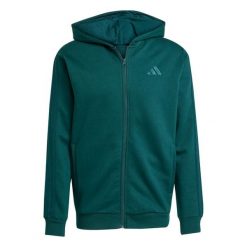 Bluza z kapturem adidas 3S FL. Zielone bluzy sportowe damskie Adidas, s, bez wzorów, z dresówki, bez ramiączek, z kapturem. Za 475.10 zł.