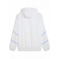 Męska tkana kurtka przedmeczowa Malmö FF PUMA White Team Light Blue. Białe kurtki męskie Puma, l, bez wzorów, sportowe, bez kaptura. Za 399.00 zł.
