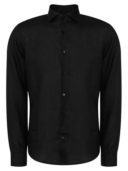 JOOP! Koszula Pai-W 30102661 Czarny Regular Fit. Czarne koszule męskie Joop!, m, bez wzorów, ze lnu, bez kołnierzyka, bez ramiączek. Za 499.99 zł.