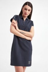 Sukienka EA7 EMPORIO ARMANI. Sukienki damskie EA7 Emporio Armani, s, bez wzorów, bez kołnierzyka, bez ramiączek. W wyprzedaży za 399.62 zł.