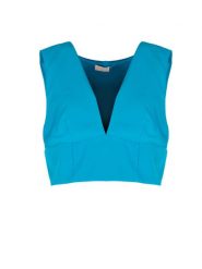 Liu Jo Top | JF2079 T7896 | Kobieta | Niebieski. Niebieskie topy damskie Liu Jo, bez wzorów, z elastanu, bez kołnierzyka. W wyprzedaży za 199.00 zł.