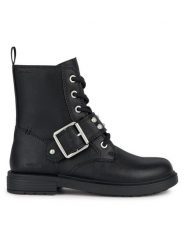 Geox Botki Jr Eclair J369QD 000BU C9999 S Czarny. Czarne botki dziewczęce Geox, bez wzorów, z tworzywa sztucznego, bez ramiączek. Za 339.99 zł.