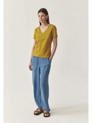 TATUUM Koszulka w kolorze musztardowym rozmiar: XXL. Żółte bluzki damskie Tatuum, xxl, bez wzorów, bez kołnierzyka. Za 113.10 zł.