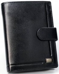 Portfel skórzany Rovicky czarny PC-101L-BAR BLACK. Czarne portfele męskie ROVICKY, bez wzorów, ze skóry. Za 77.99 zł.
