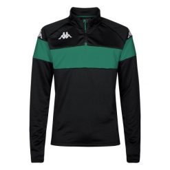 Bluza Kappa Dovare. Czarne bluzy bez kaptura męskie Kappa, bez wzorów, sportowe, bez kołnierzyka, bez ramiączek. Za 224.50 zł.