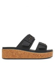 Crocs Klapki Brooklyn Cork Buckle 211252 Czarny. Czarne klapki damskie Crocs, bez wzorów, z tworzywa sztucznego, bez obcasa. Za 299.99 zł.