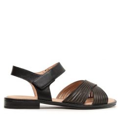 Sandały Caprice. Czarne sandały damskie Caprice, bez wzorów, bez obcasa, na płaskiej podeszwie. Za 319.99 zł.