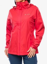 Kurtka przeciwdeszczowa damska Vaude Escape Light Jacket. Czerwone kurtki przeciwdeszczowe damskie Vaude, na wiosnę, xs, bez kaptura. Za 505.95 zł.