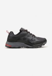 Czarno-Szare Płaskie Buty Sportowe Sneakersy z Tłoczoną Podeszwą Evida. Czarne buty sportowe na co dzień męskie Born2be, bez zapięcia. Za 149.99 zł.
