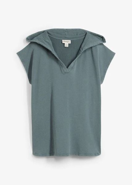 Bluza z czystej bawełny organicznej. Zielone bluzy bez kaptura damskie bonprix, z bawełny. Za 79.99 zł.
