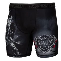 Spodenki Vale Tudo do MMA męskie EXTREME HOBBY HUSARZ. Czarne szorty męskie EXTREME HOBBY, z elastanu, bez kołnierzyka. Za 179.00 zł.